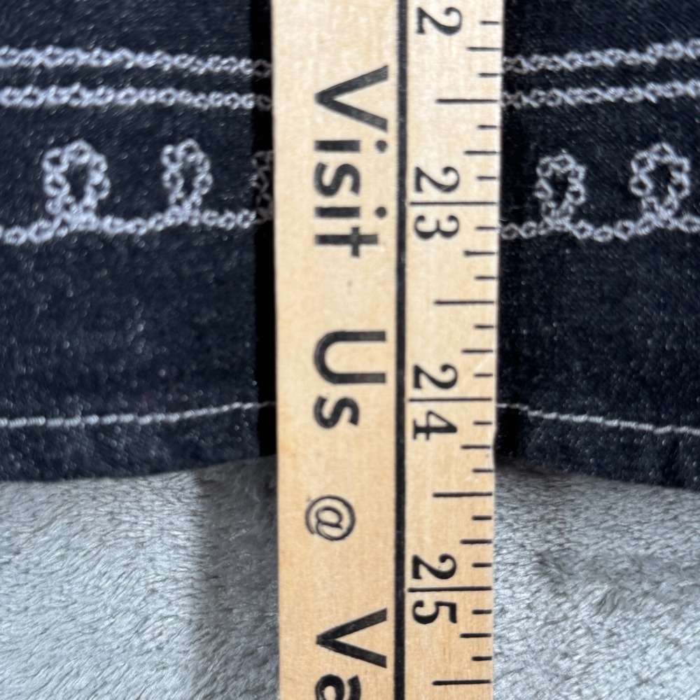 Denim & Co Skirt Women 12 Black A-Line Embroidered Dark Wash‎ Denim Casual Boho - Picture 7 of 8